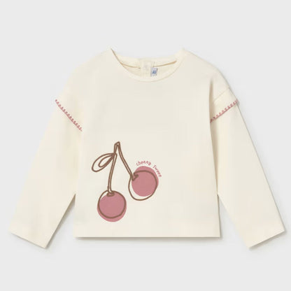 Camiseta Cherry Marfil