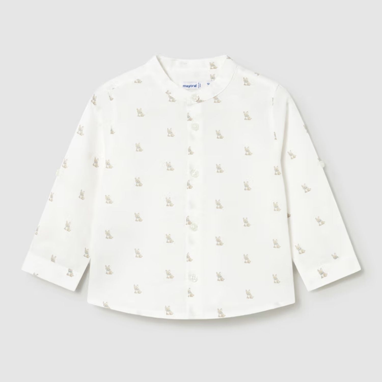 Camisa Lino Cuello Mao Puppy Bear