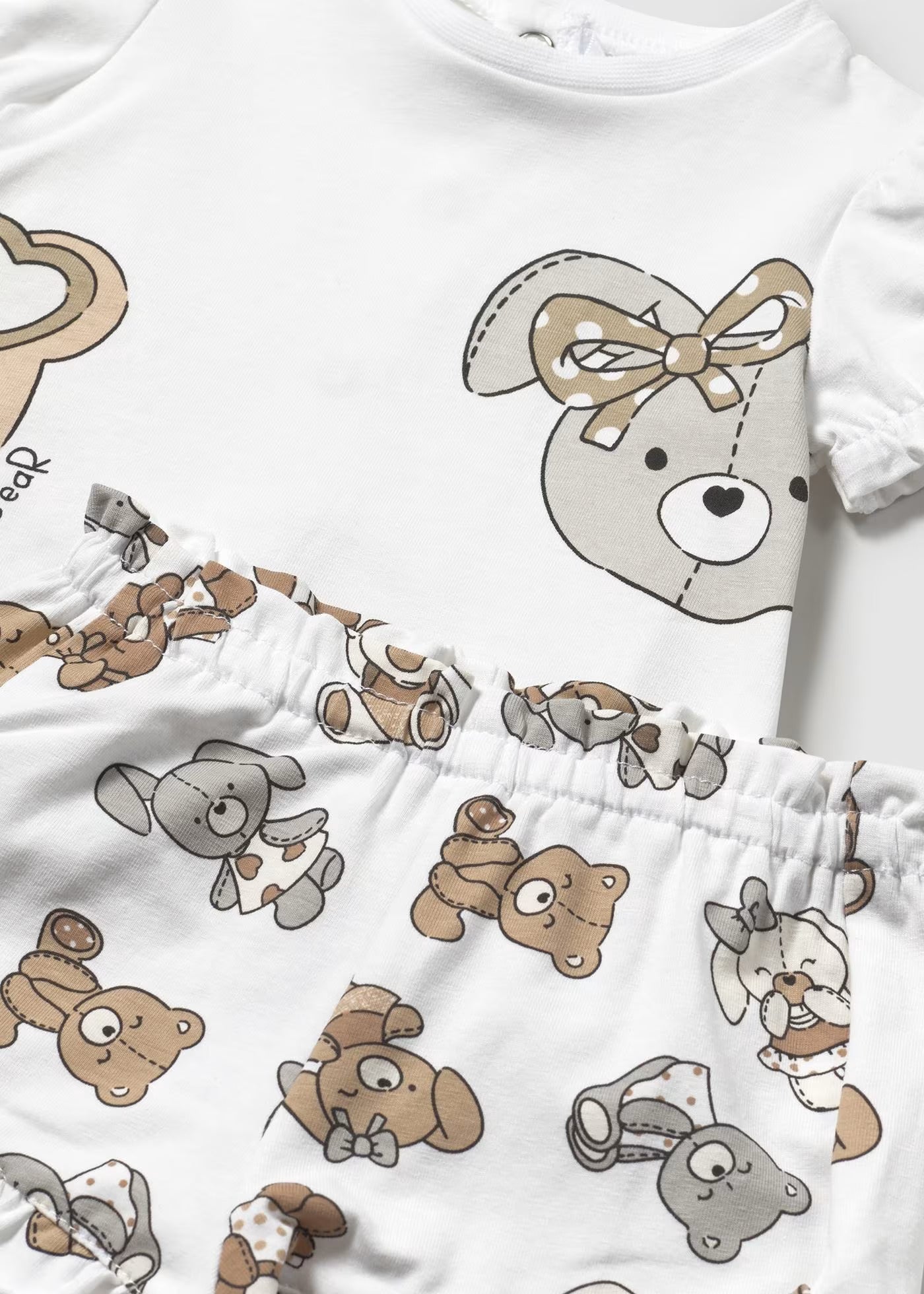 Conjunto Corto Cute Bear Moca Newborn