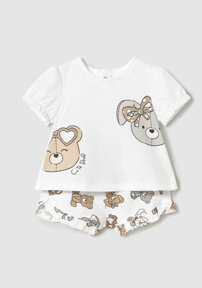Conjunto Corto Cute Bear Moca Newborn