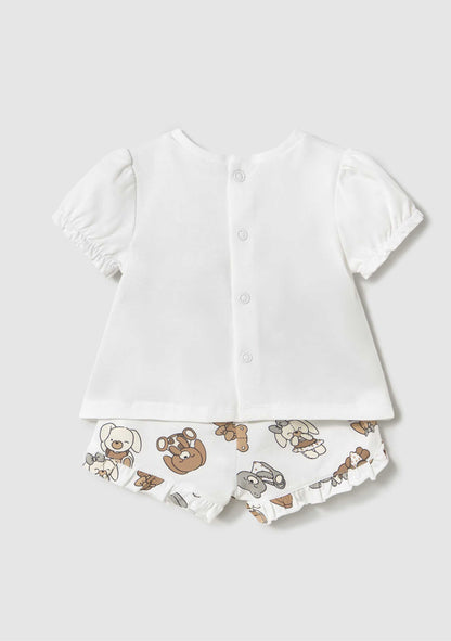 Conjunto Corto Cute Bear Moca Newborn