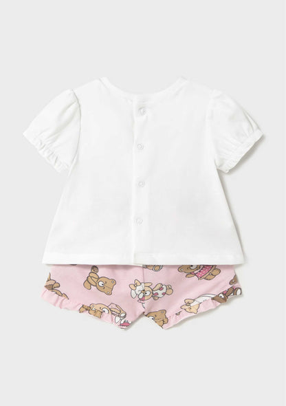 Set Camiseta &amp; Short Cute Bear Rosa