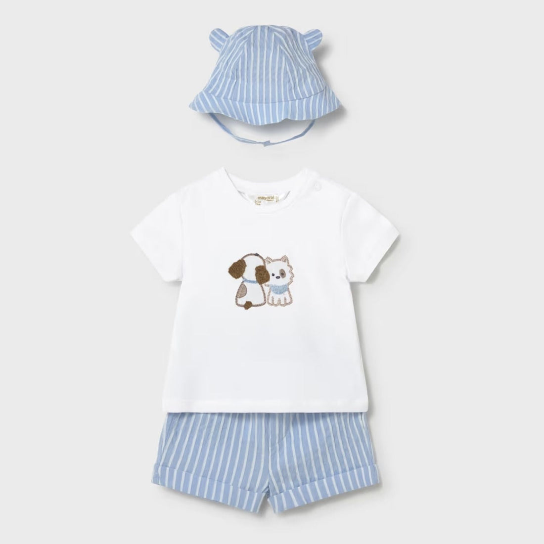 Set 3 Piezas  Shorts Puppy Friends Cielo