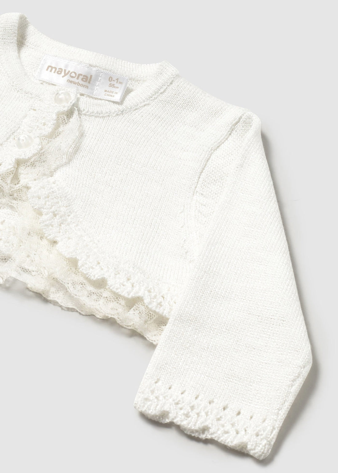 Cardigan Tricot Natural Ceremonia Newborn