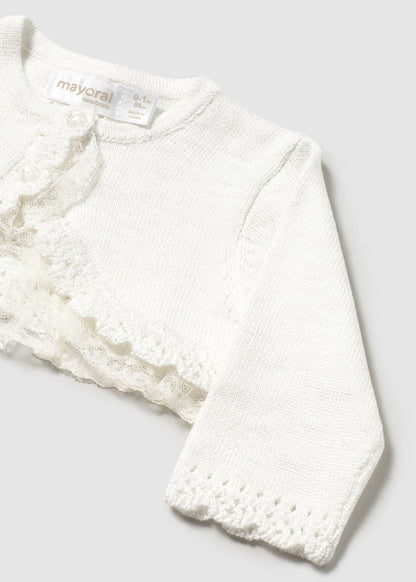 Cardigan Tricot Natural Ceremonia Newborn