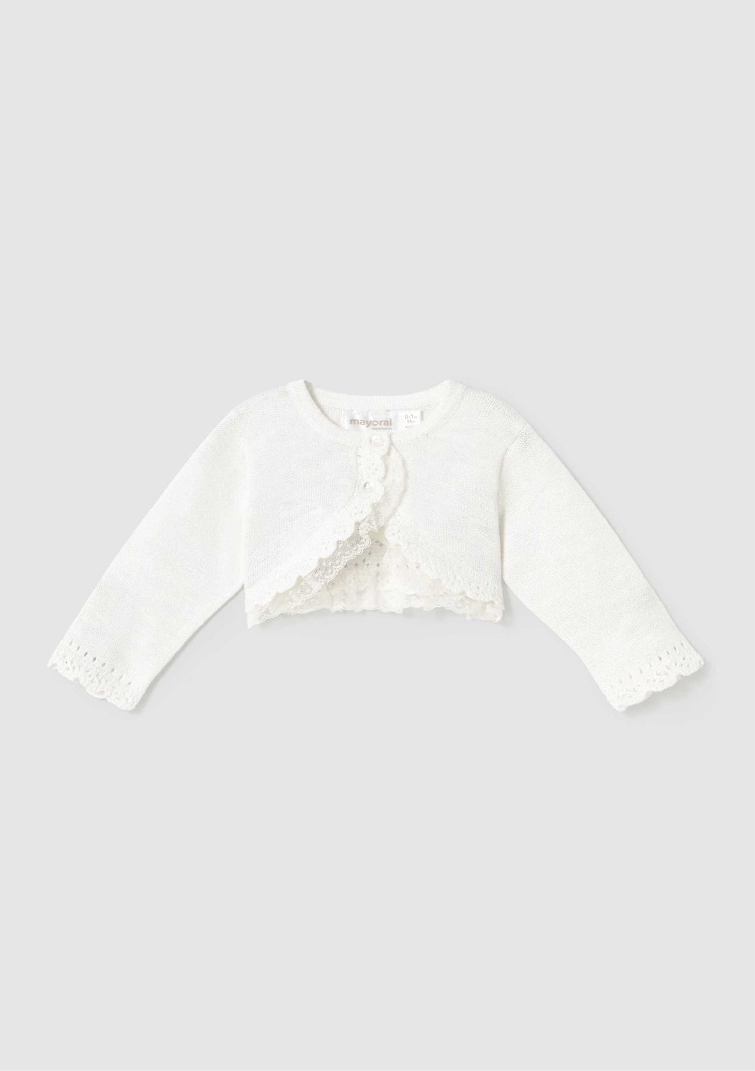 Cardigan Tricot Natural Ceremonia Newborn