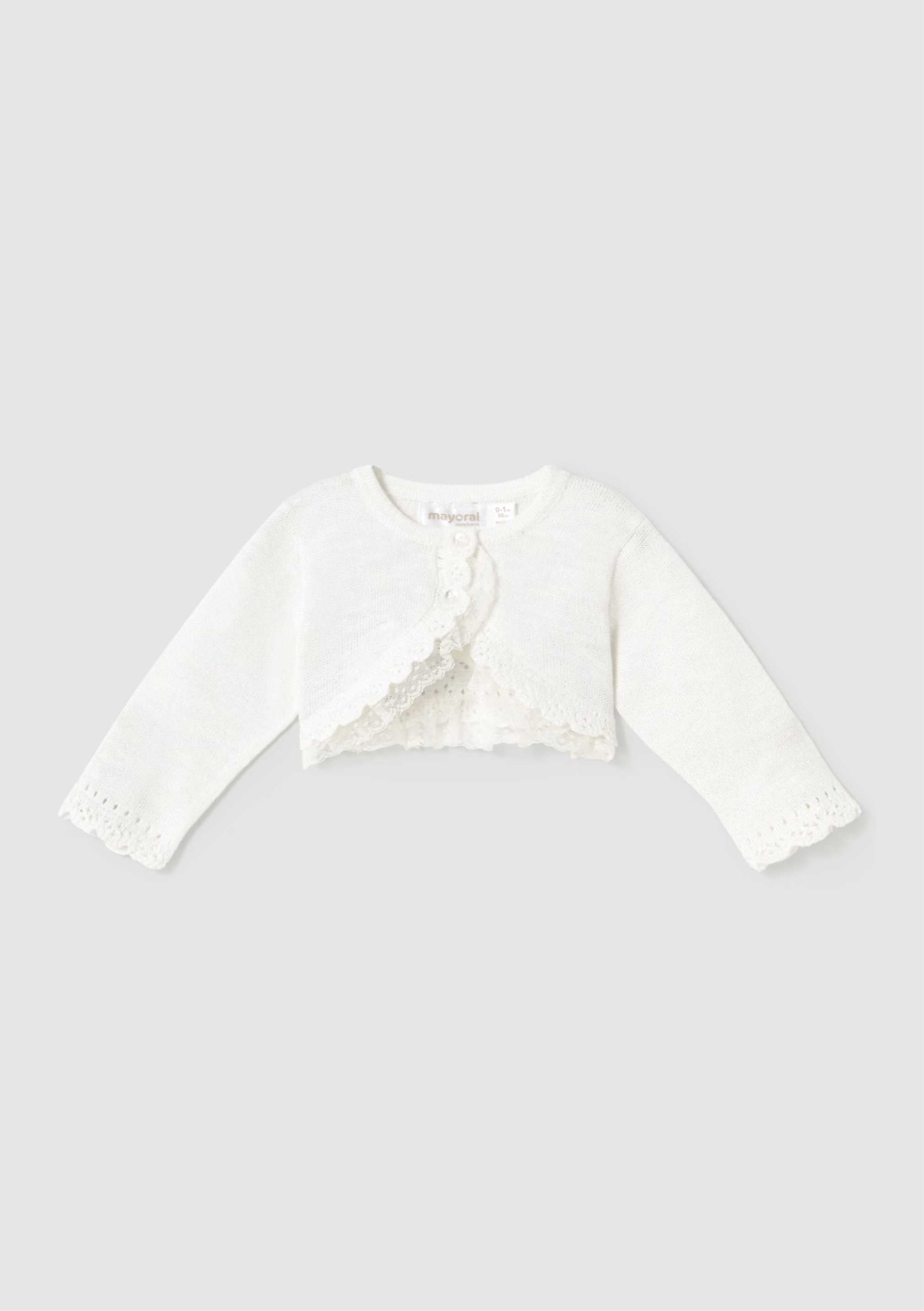 Cardigan Tricot Natural Ceremonia Newborn