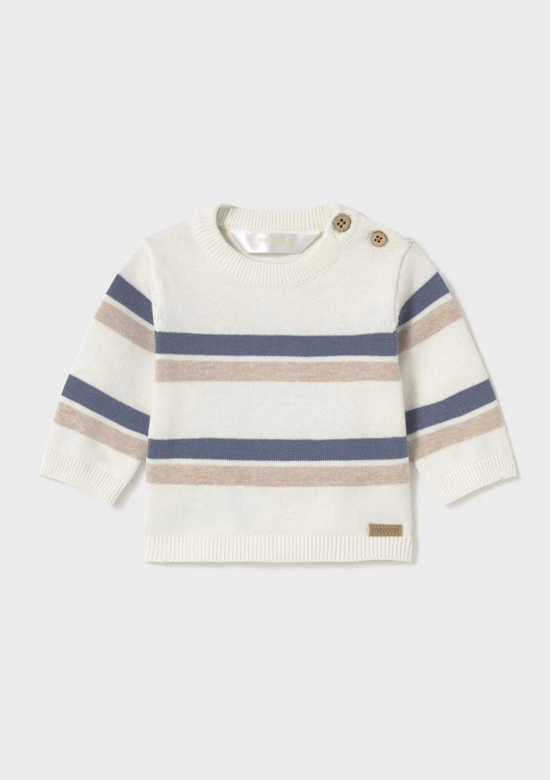 Sweater Algodón Listador Azul Newborn