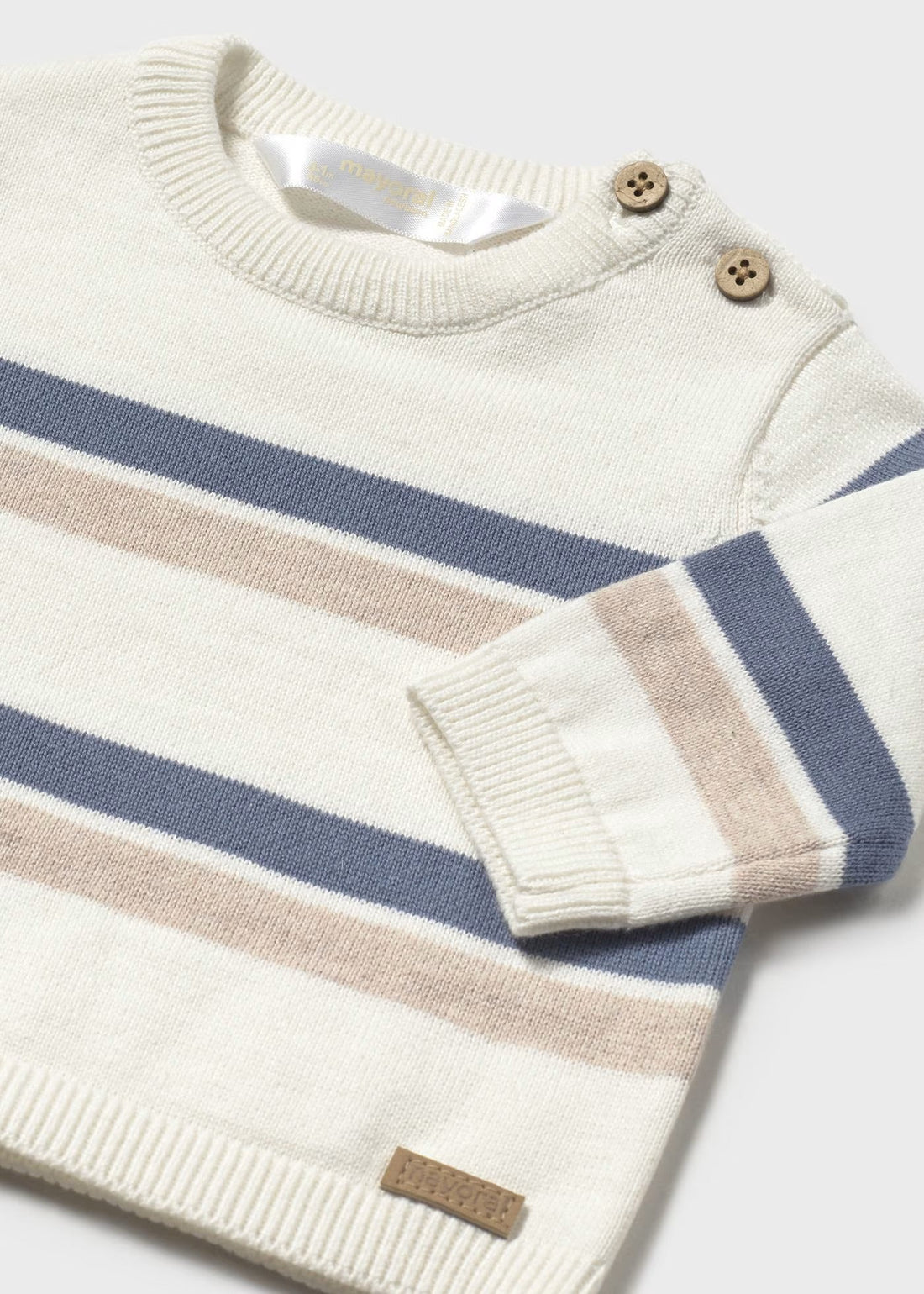 Sweater Algodón Listador Azul Newborn