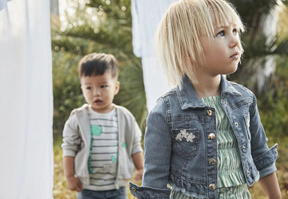 Chaqueta Denim Ruffle Bebé