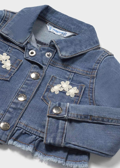 Chaqueta Denim Ruffle Bebé