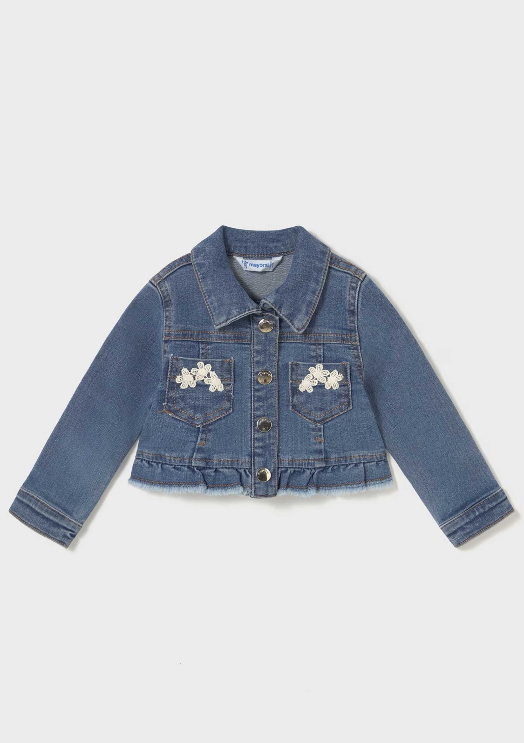 Chaqueta Denim Ruffle Bebé