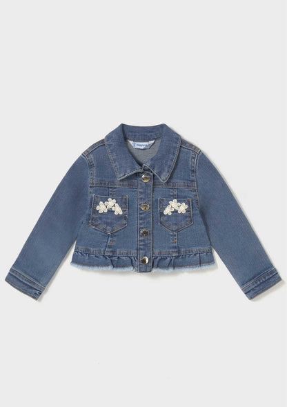 Chaqueta Denim Ruffle Bebé
