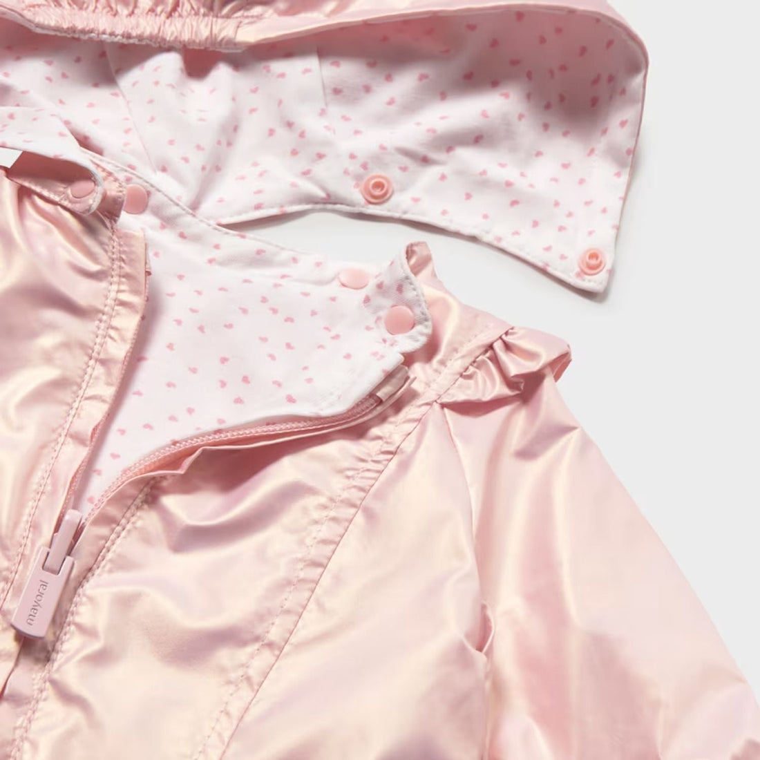 Cortavientos Hooded Reversible Rosa Baby