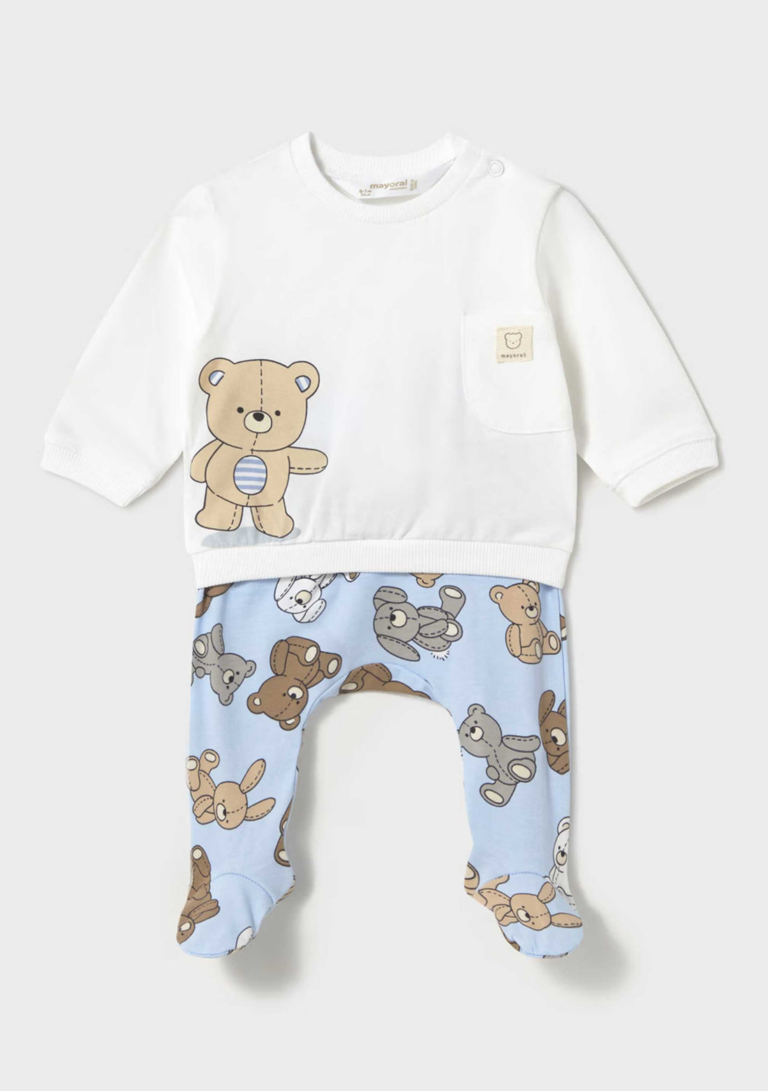 Set Polaina &amp; Buzo Cute Bear Celeste