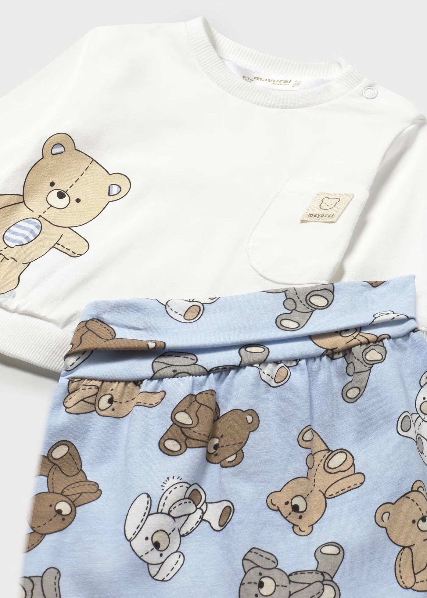 Set Polaina &amp; Buzo Cute Bear Celeste