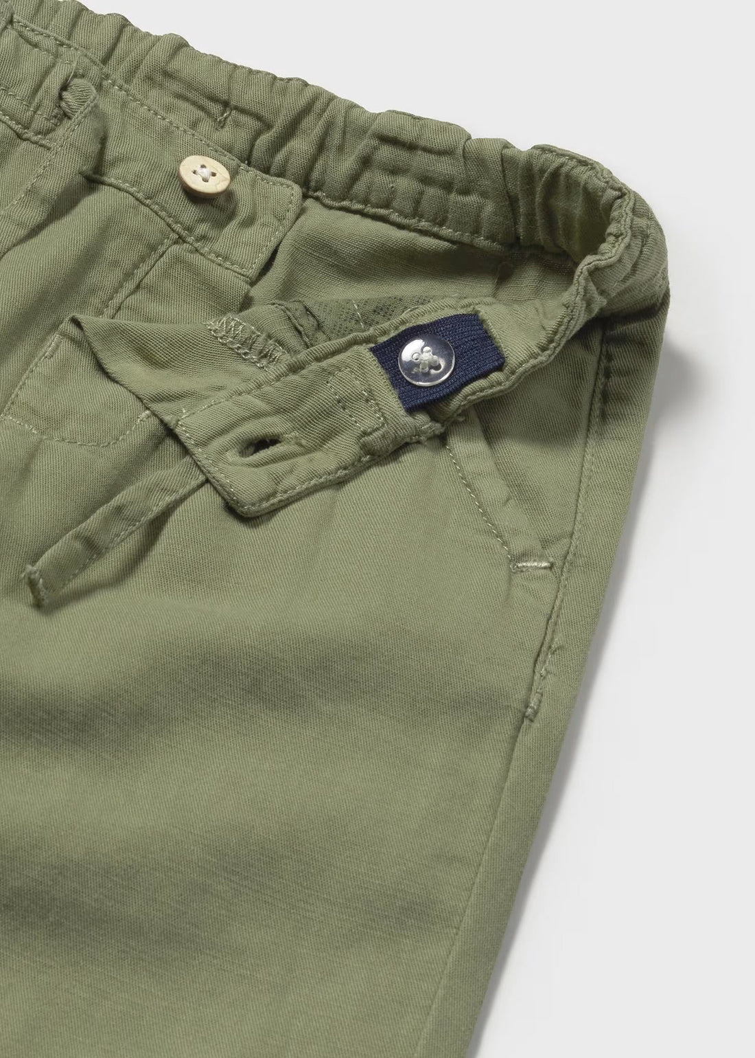 Pantalon Lino Relaxed Oliva Bebé