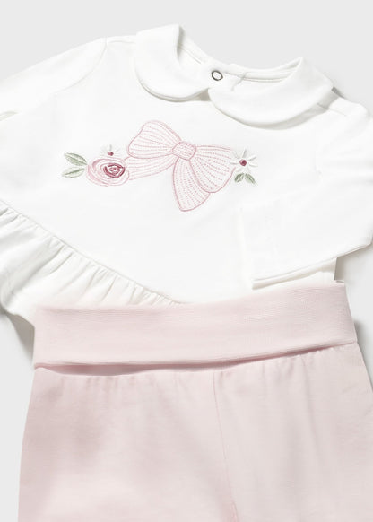 Set Camiseta &amp; Polaina Rosa Newborn