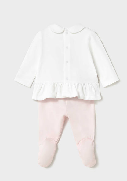 Set Camiseta &amp; Polaina Rosa Newborn