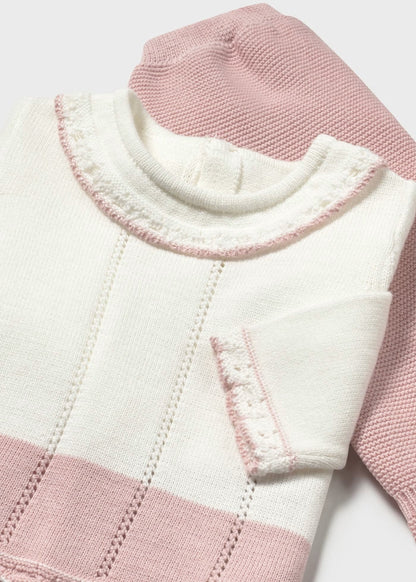 Set Tricot Algodón Rosa Newborn