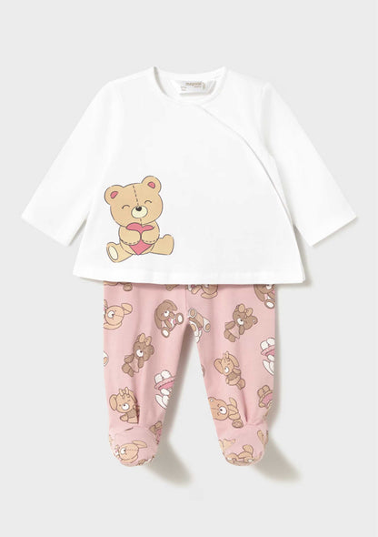 Set Polaina Cute Bear Rosa