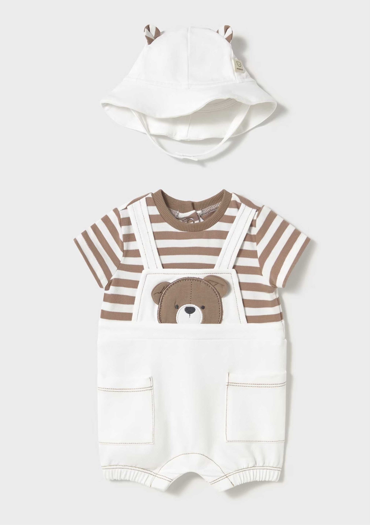 Enterizo &amp; Gorro Cute Bear Moka Newborn
