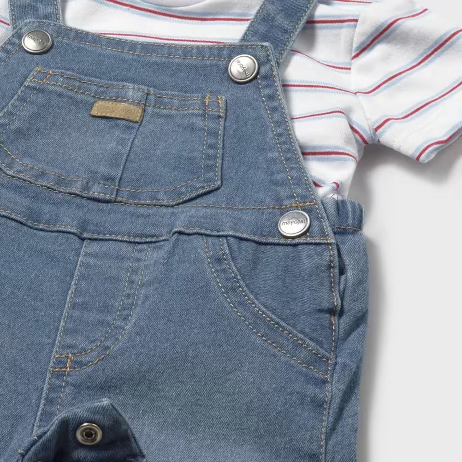 Set Camiseta Rayas &amp; Enterizo Denim