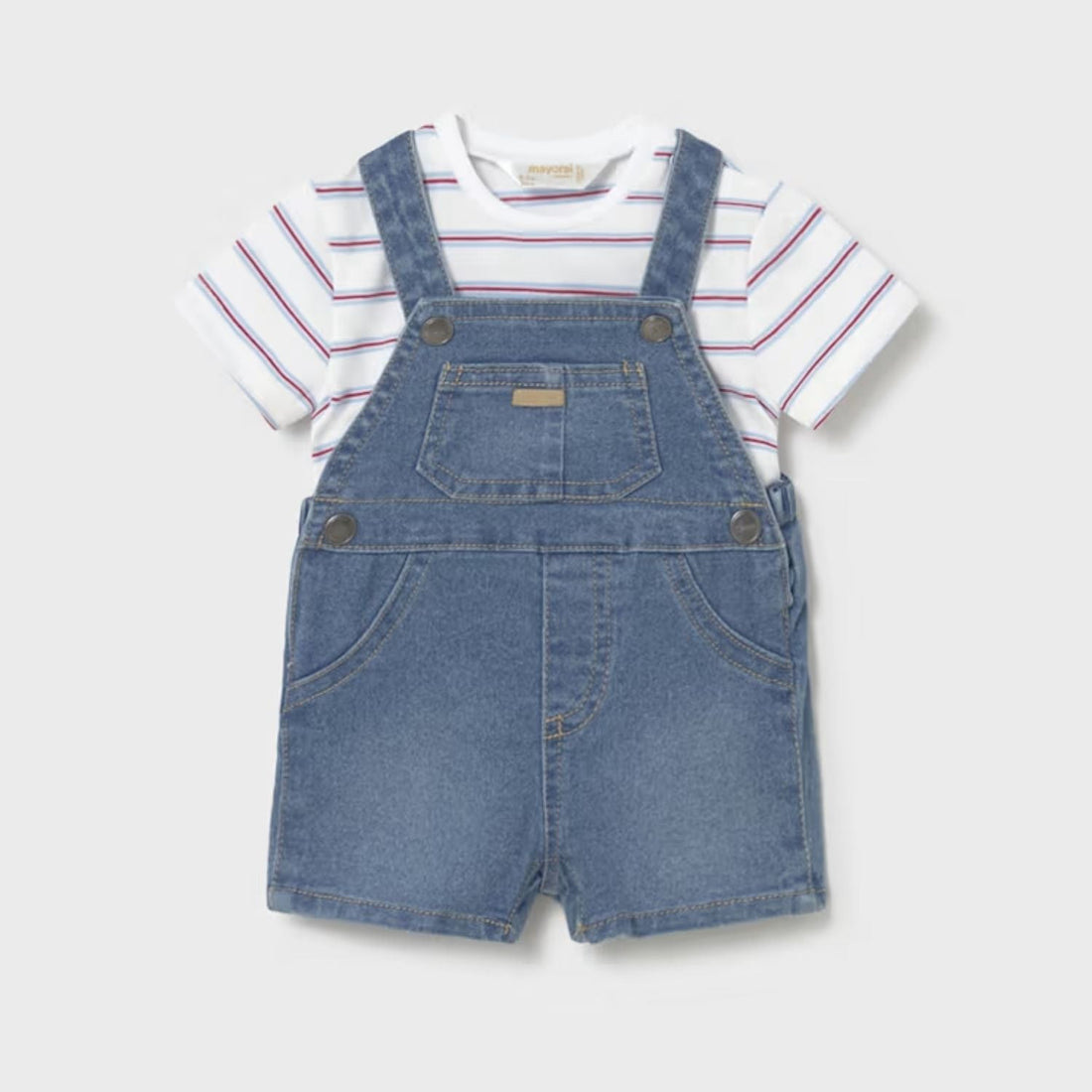 Set Camiseta Rayas &amp; Enterizo Denim