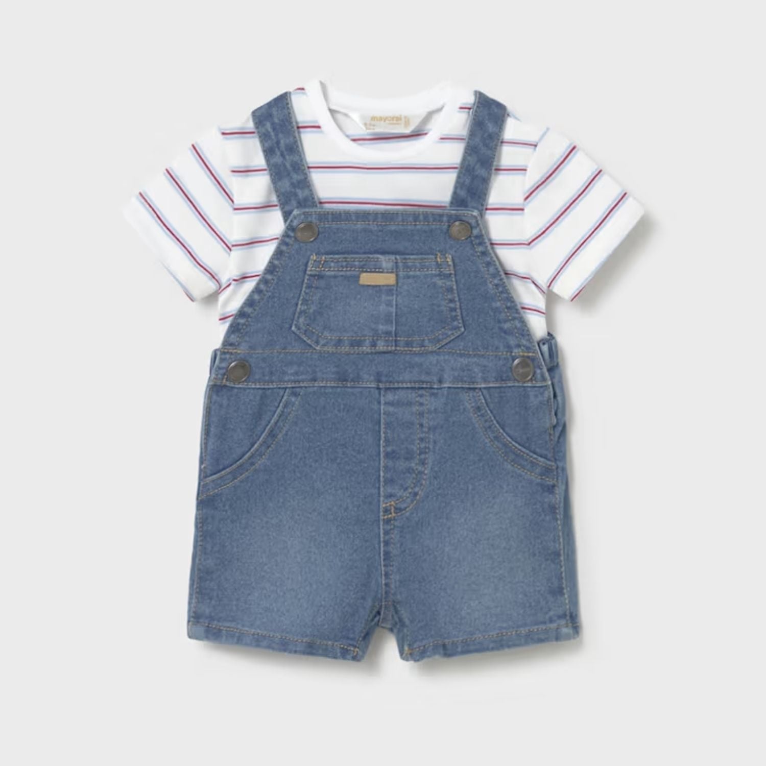 Set Camiseta Rayas &amp; Enterizo Denim