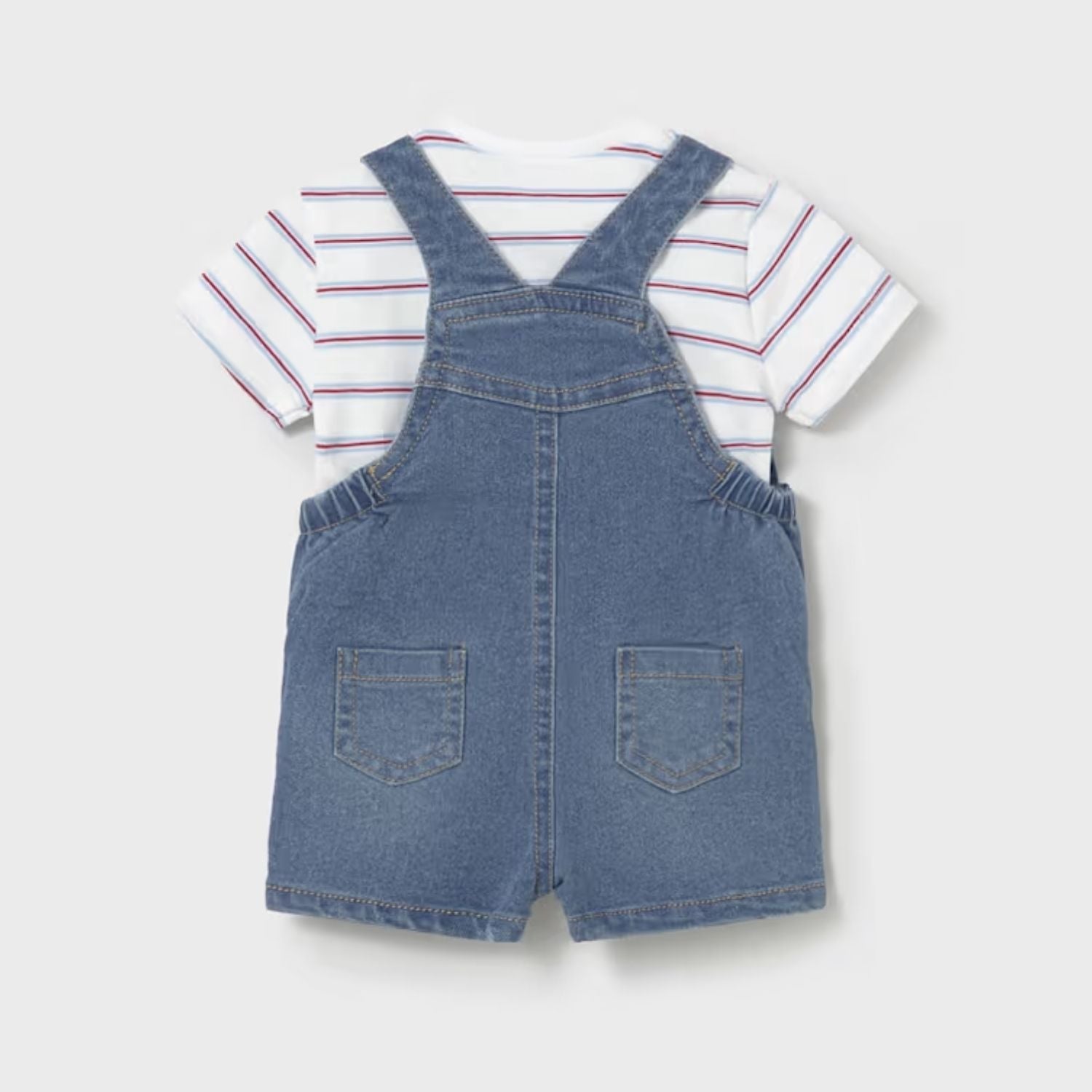 Set Camiseta Rayas &amp; Enterizo Denim
