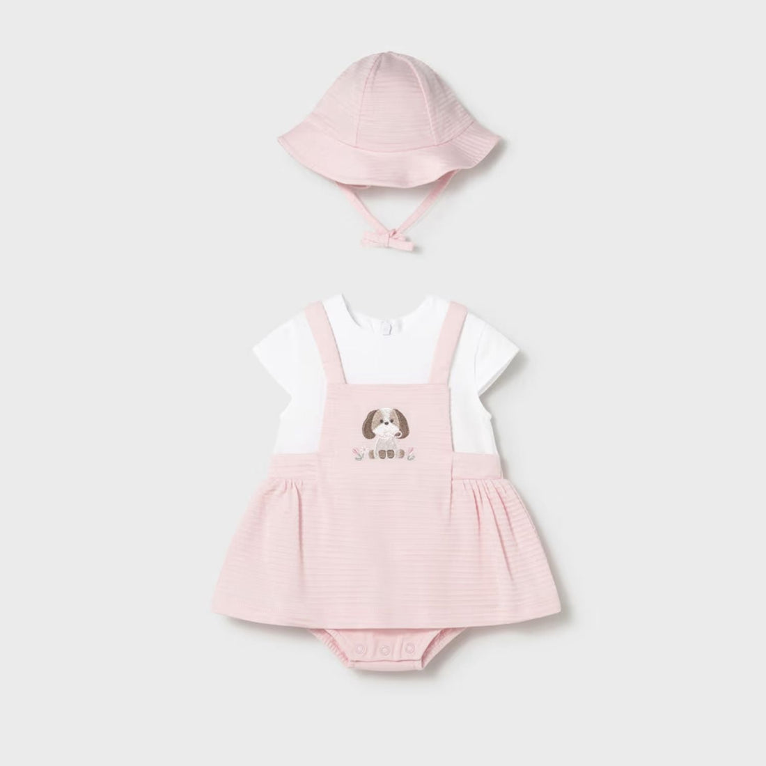 Vestido &amp; Gorro Puppy Friends Rosa Baby