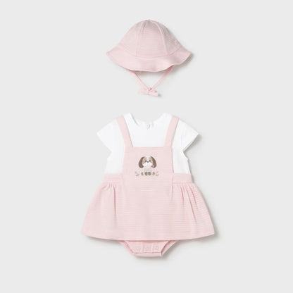 Vestido &amp; Gorro Puppy Friends Rosa