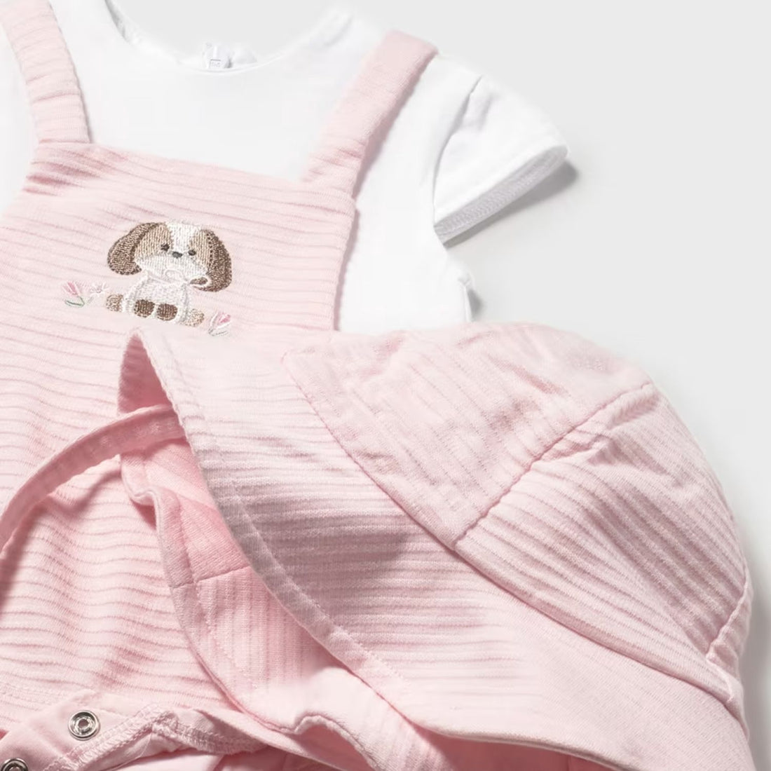 Vestido &amp; Gorro Puppy Friends Rosa Baby