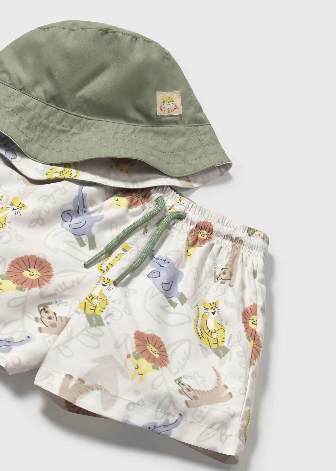 Set Bermuda Baño &amp; Bucket Safari Eco