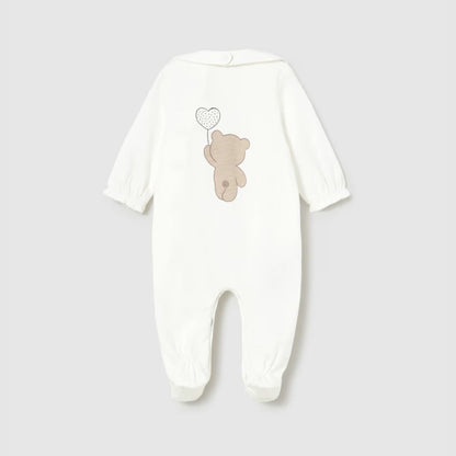 Set Pijama &amp; Babero Teddy Love Crudo