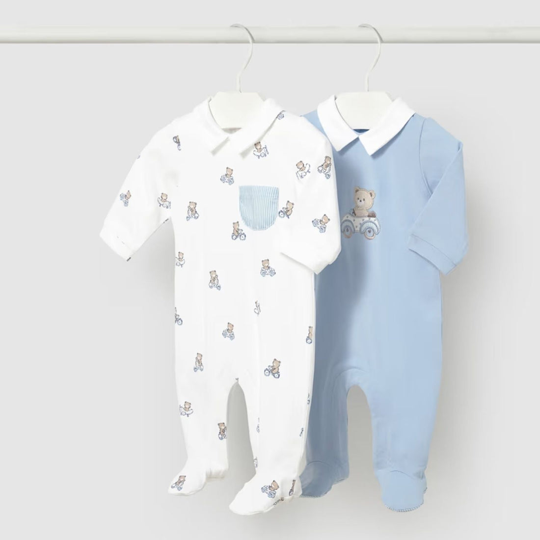 Pack Pijamas Teddy Wheels Cielo