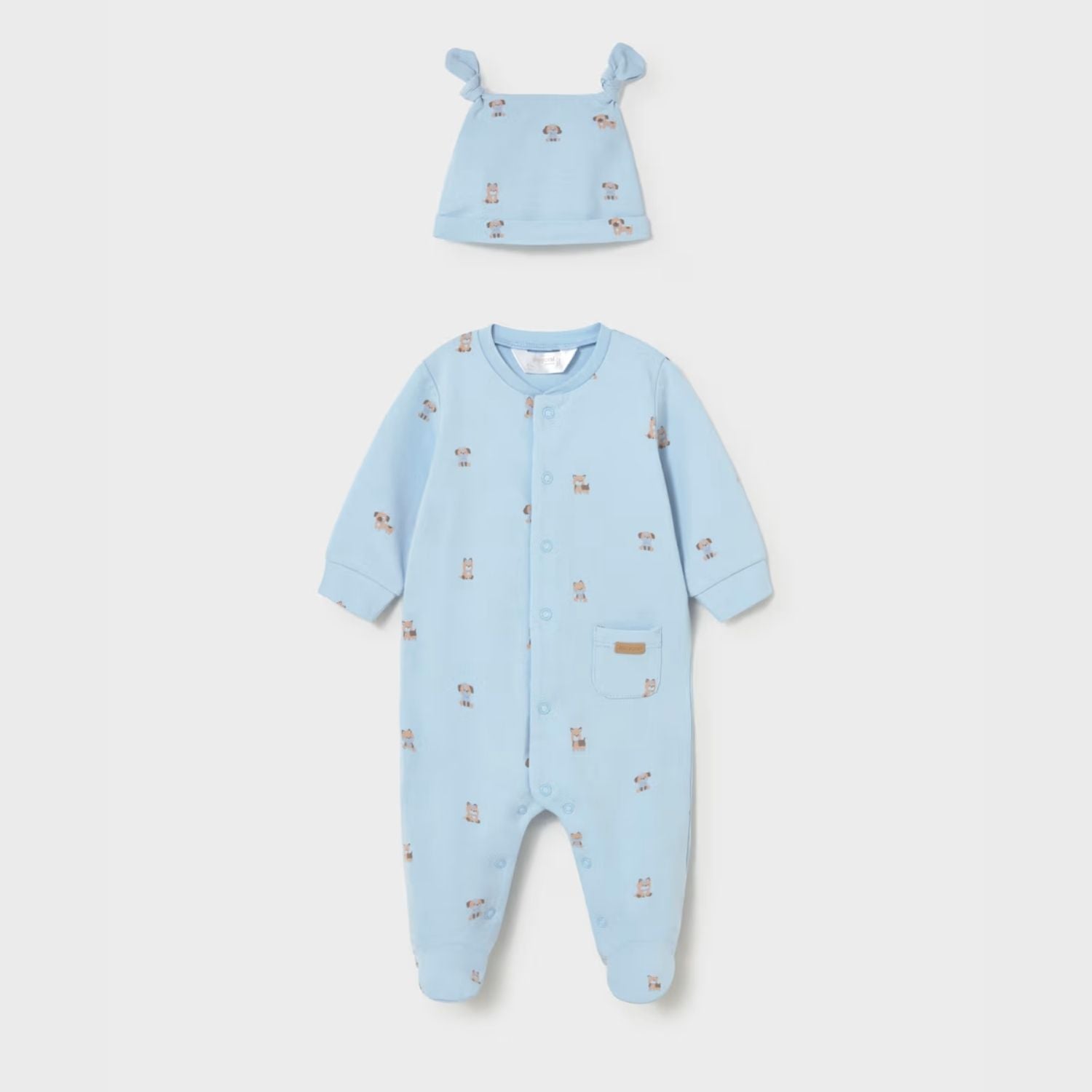 Pijama &amp; Gorro Puppy Friends Cielo