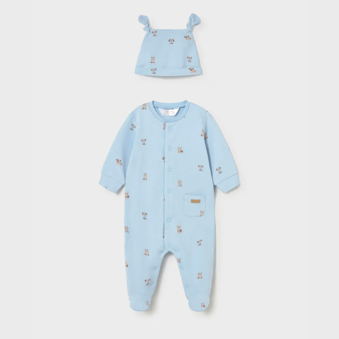 Pijama &amp; Gorro Puppy Friends Cielo