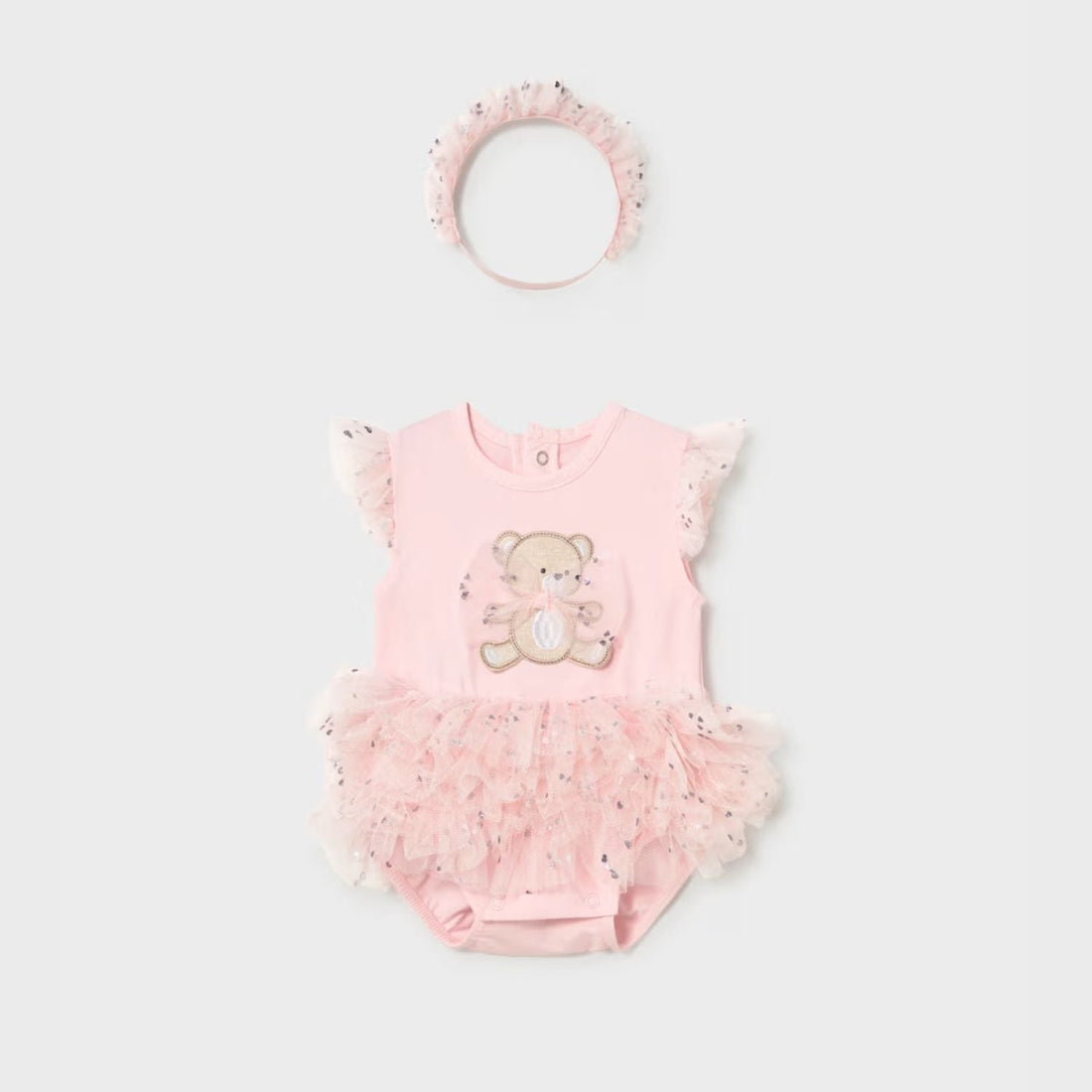 Body Tutú Teddy Love Rosa
