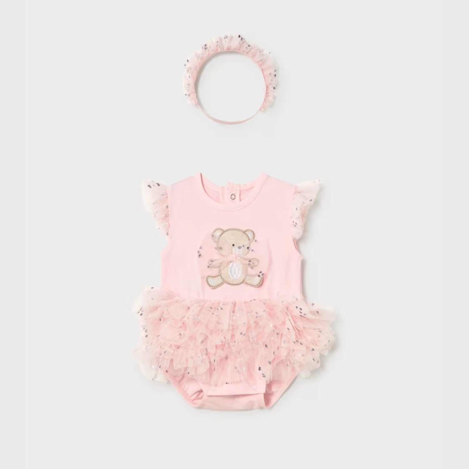 Body Tutú Teddy Love Rosa