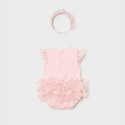 Body Tutú Teddy Love Rosa