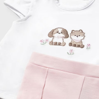 Set 3 Piezas Puppy Friends Rosa