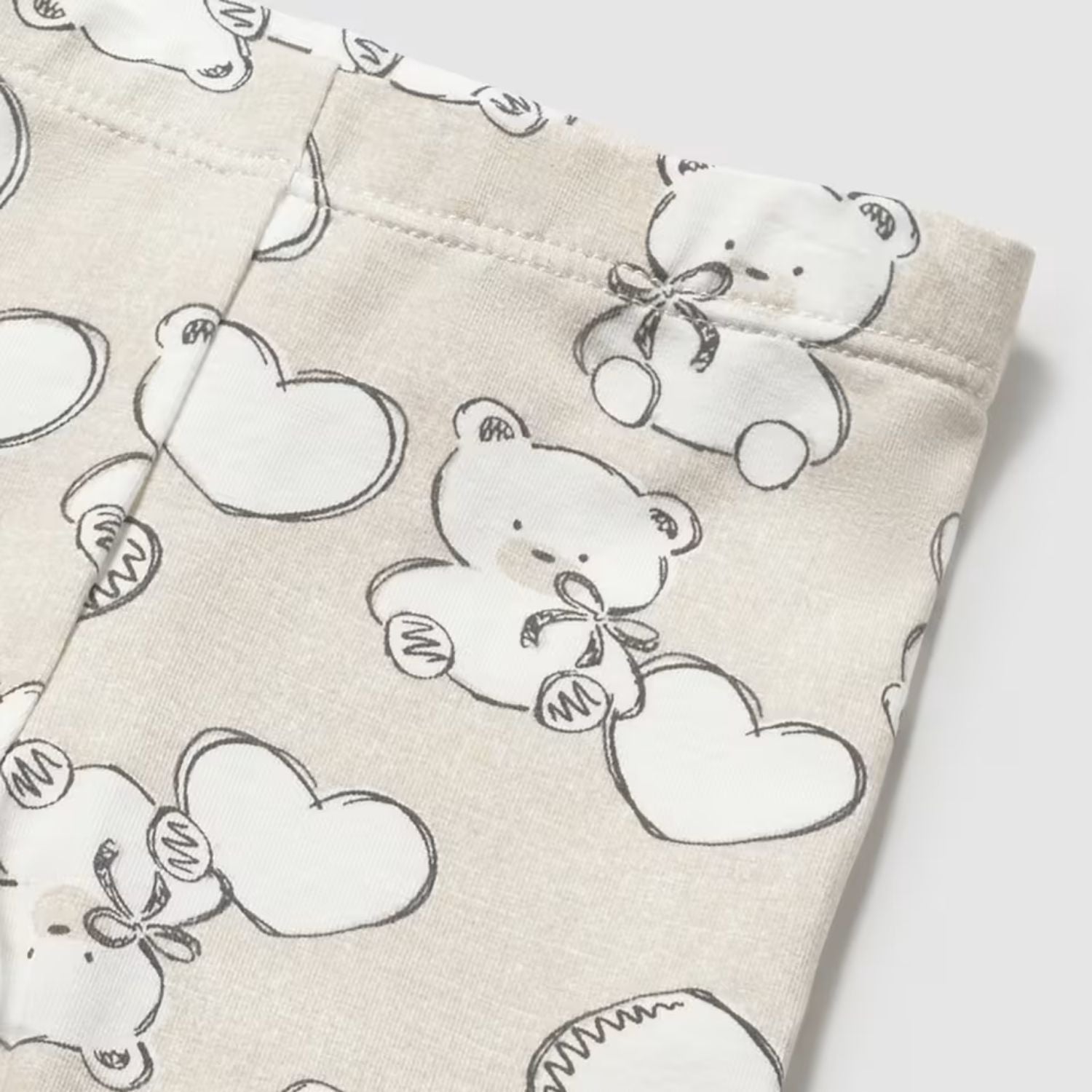 Set 3 Piezas Leggings Teddy Love Trigo