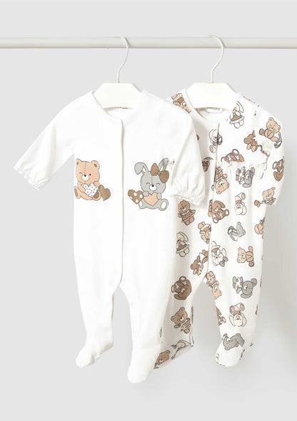 Set Pijamas Cute Bear Moca Newborn