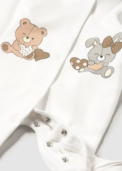 Set Pijamas Cute Bear Moca Newborn