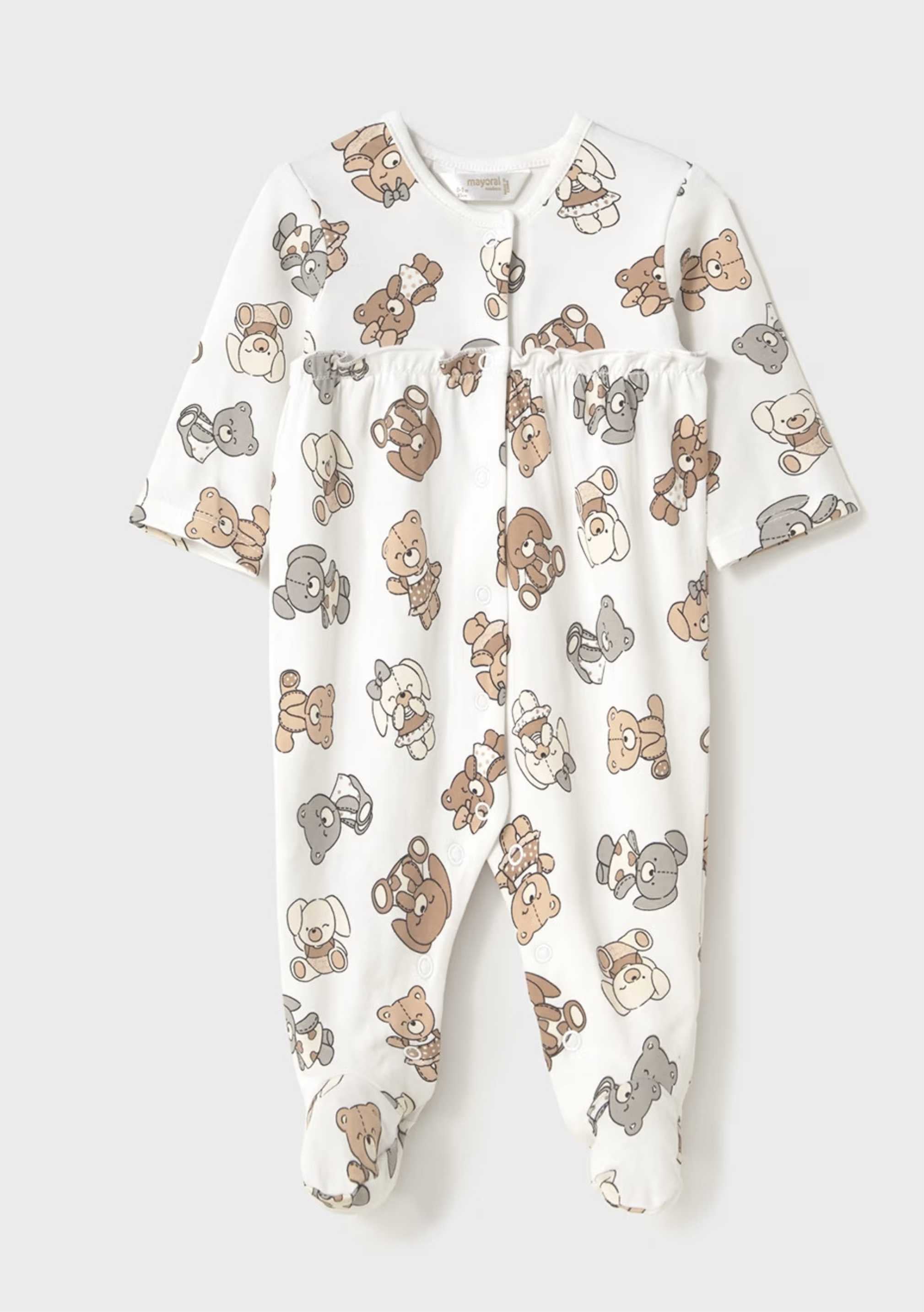 Set Pijamas Cute Bear Moca Newborn