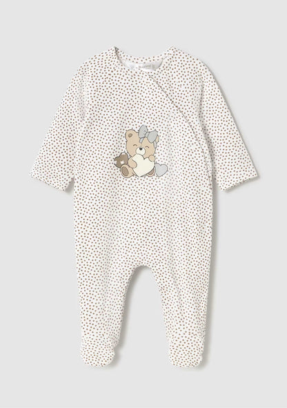 Pijama Puntos Cute Bear Moca Newborn