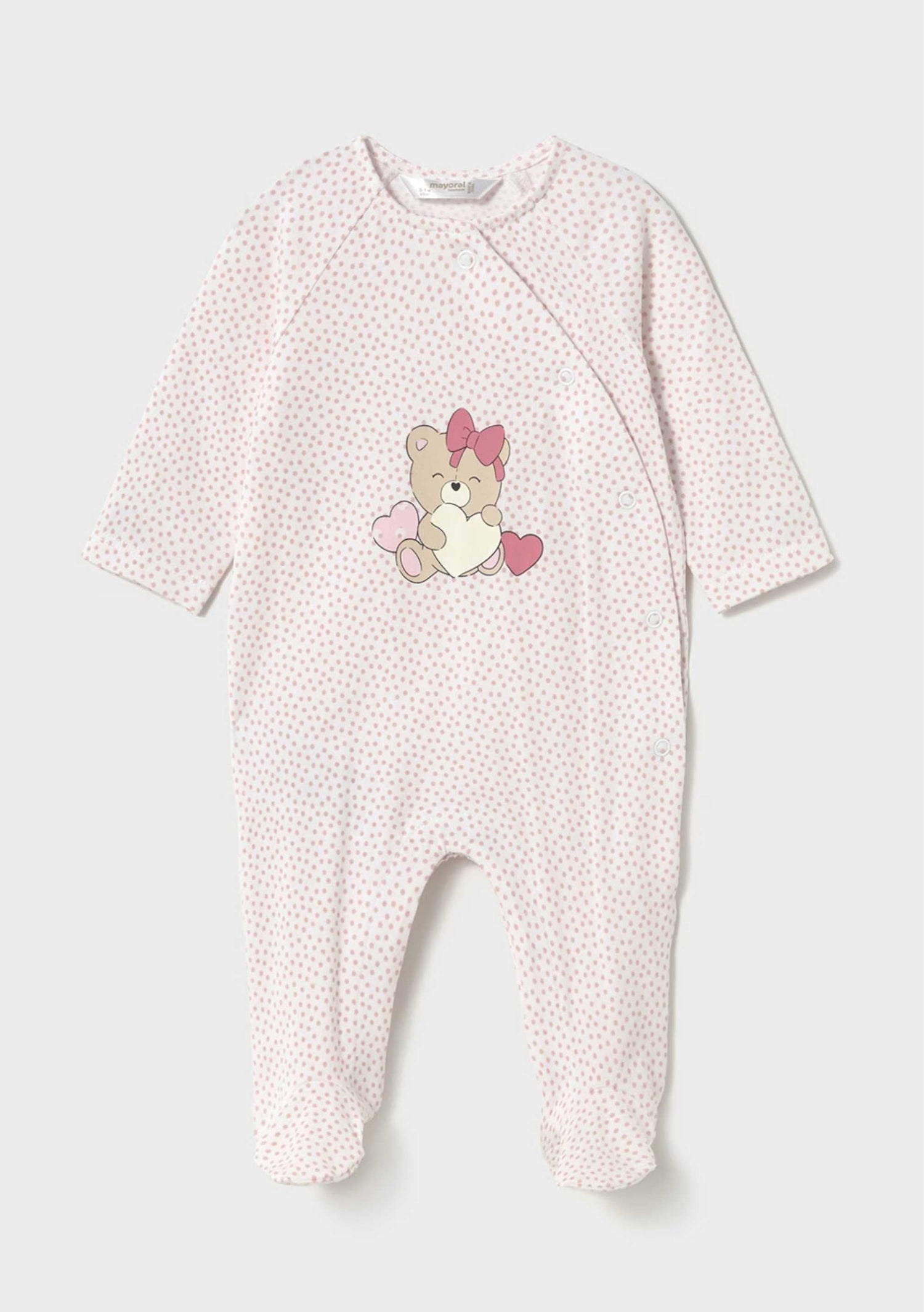 Pijama Puntos Cute Bear Rosa