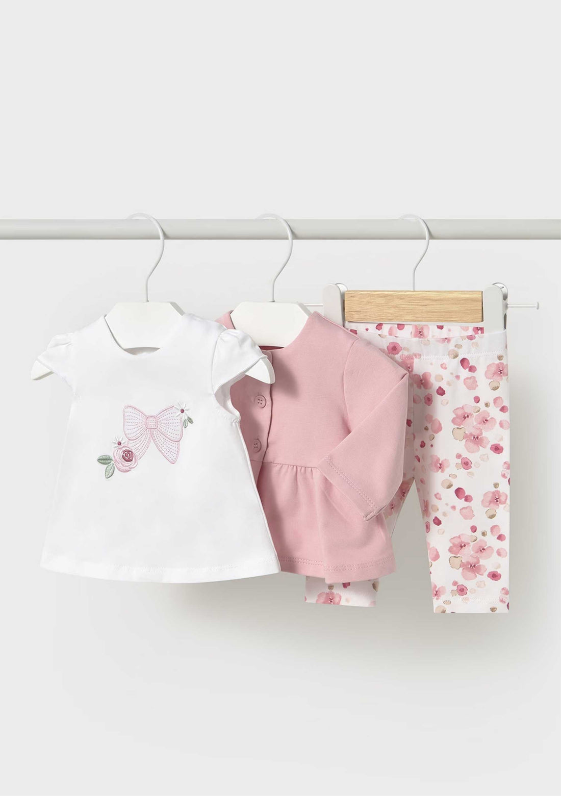 Set Leggings Cardigan Rosa Newborn