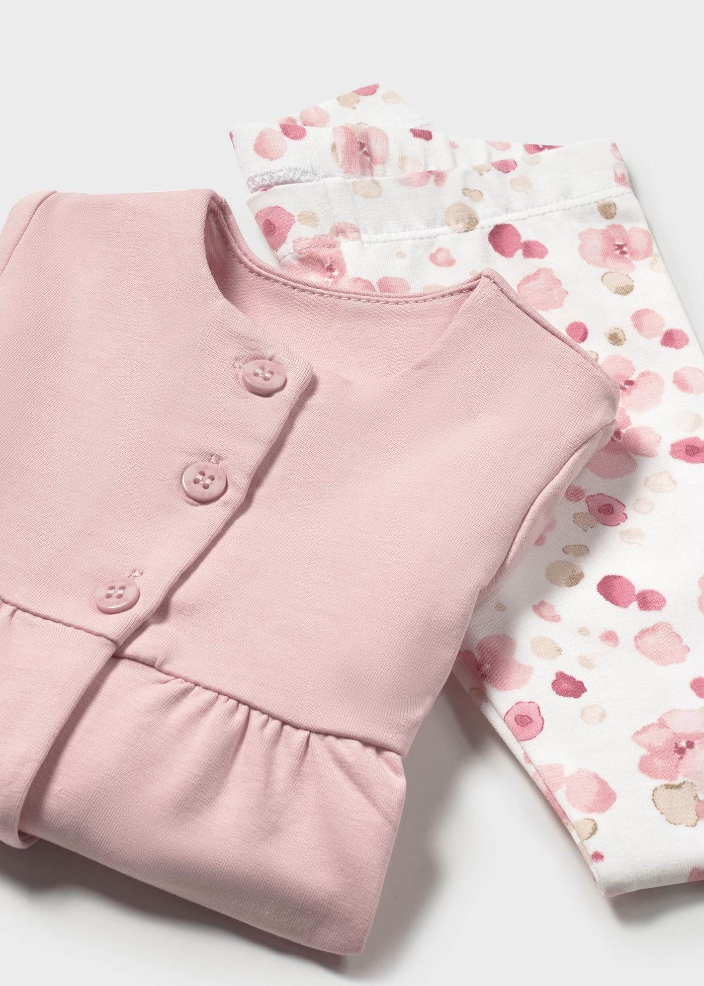 Set Leggings Cardigan Rosa Newborn